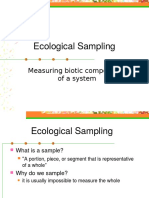 Ecological Sampling: Measuring Biotic Components of A System