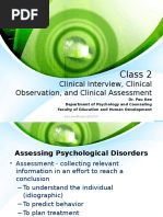 20170309160340S2017 - 2 - Clinical Interview, Clinical Observation and Clinical Assessment