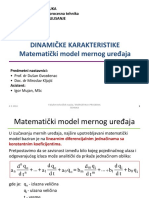Predavanje 2 Matematički Model Mernog Uređaja