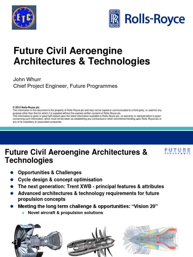 Future Civil Aeroengine-Rolls Royce PDF | PDF | Gas Turbine | Jet Engine