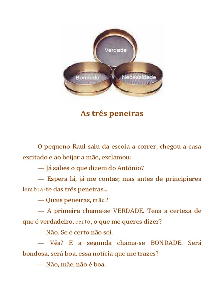 As Três Peneiras António Botto | PDF