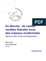 En Marche: de Vieilles Recettes Libérales Sous Des Oripeaux Modernistes