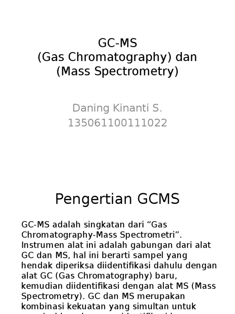 GC MS Daning | PDF