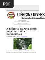 A História Da Arte Como Uma Disciplina Humanística