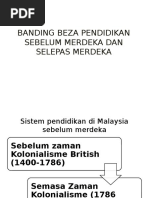 Perbezaan Sistem Pendidikan Sebelum Dan Selepas Merdeka