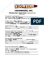 Sundowner Pilot Application 2009