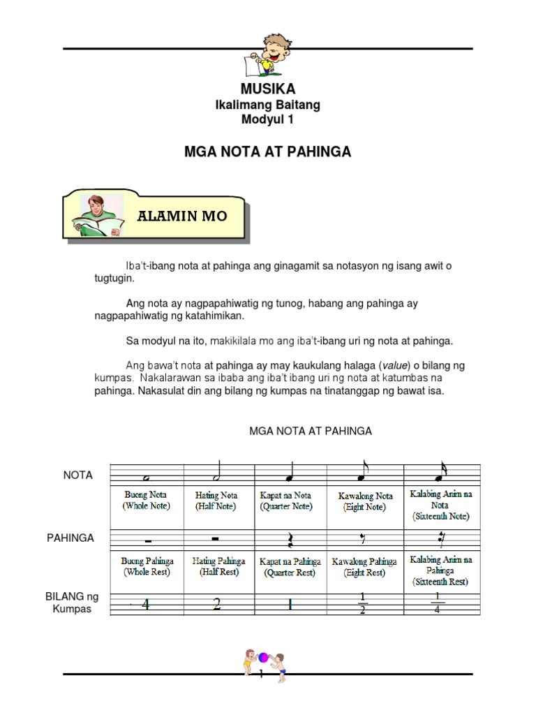 1 Mga Nota at Pahinga (Done) | PDF