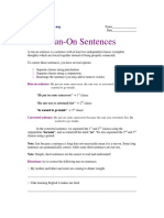 Run-On Sentences