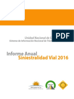 Informe de Siniestralidad Vial Anual 2016