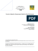 Toward A Subjective Measurement Model For Firm Performance: Available Online at