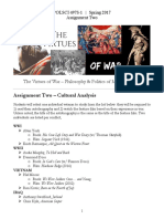 Virtues of War Writing Assignment Two