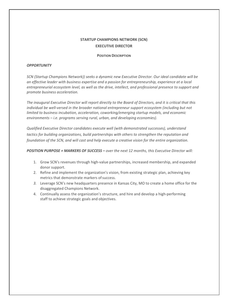 SCN Executive Director Job DescriptionFINAL Download Free PDF