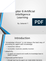 Chapter 6:artificial Intelligence Learning: By. Getaneh T