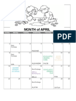 Aprilcalendar