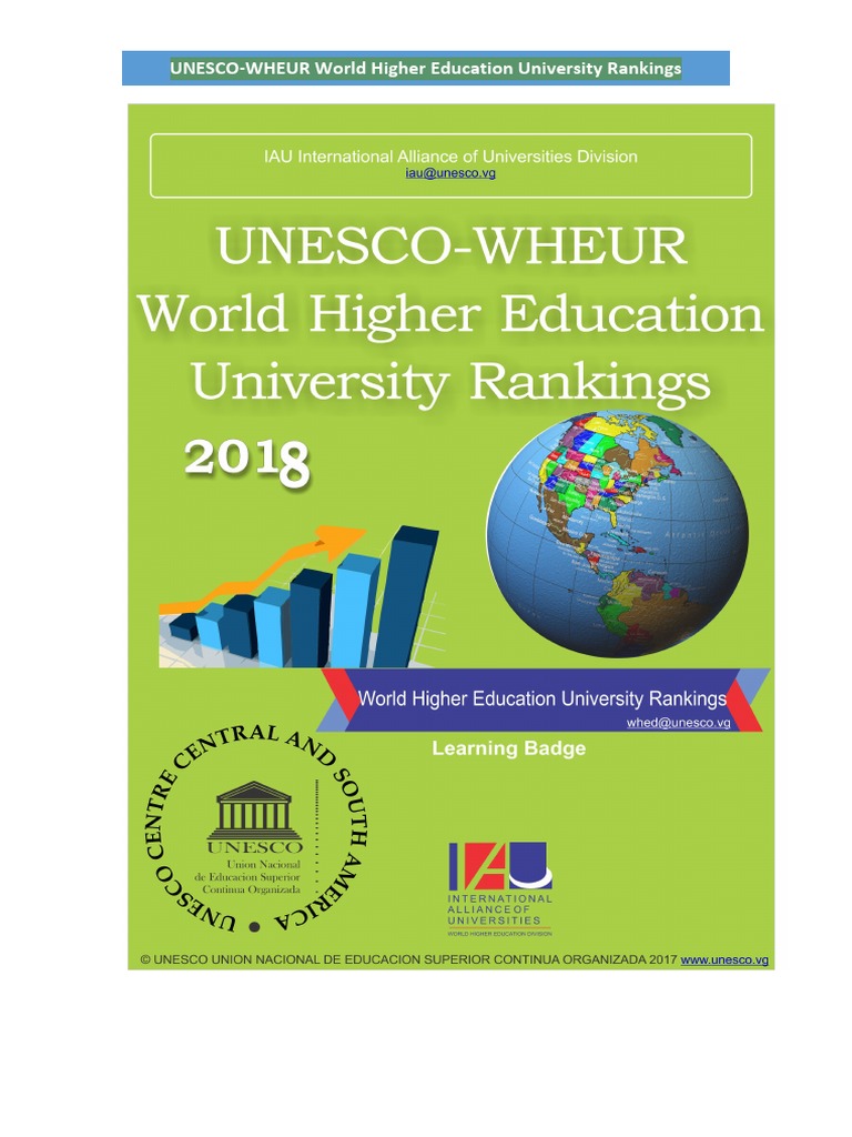 UNESCO WHEUR World Higher Education University Ranking Top 1000