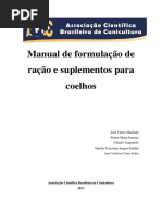 Manual de formulação de ração e suplementos para coelhos