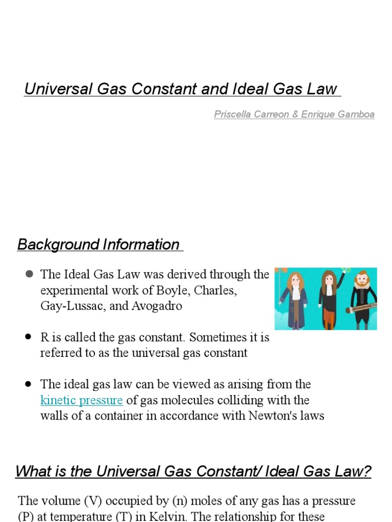 universal gas constant and ideal gas law 1