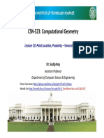 CSN-523: Computational Geometry: Lecture 23: Point Location, Proximity - Voronoi Diagrams