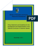 2011 Curriculum Policy