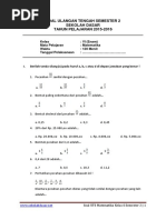 Soal UTS Matematika Kelas 6 Semester 2 PDF