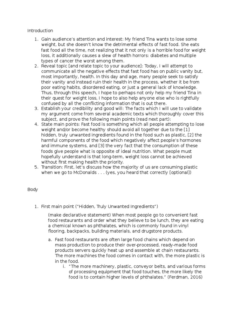 Healthy food speech image