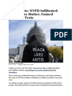 Documents: NYPD Infiltrated Black Lives Matter, Gained Access To Texts