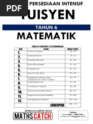 Nota Tuisyen Maths Tahun 6  PDF