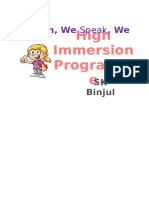 High Immersion Programm E: We Listen, We Speak, We Conquer