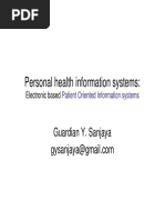Patient Oriented Information Systems