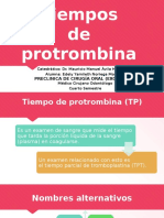 Tiempos de Protrombina & Tiempor Parcial de Tromboplastina