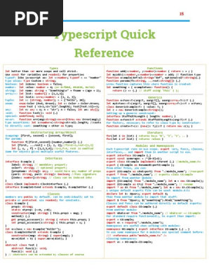 TypeScript: Cheat Sheets