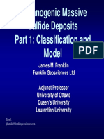 Volcanogenic Massive Sulfide Deposits Part 1: Classification and Model