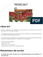 Proceso de desecación de alimentos