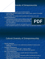 Cultural Diversity of Entrepreneurship