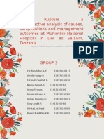 Uterine Rupture: A Retrospective Analysis of Causes, Complications and Management Outcomes at Muhimbili National Hospital in Der Es Salaam, Tanzania