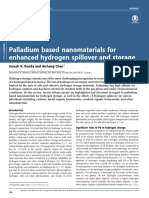 Palladium Based Nanomaterials For Enhanced Hydrogen Spillover and Storage