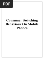 Consumer Behaviour Towards Mobile Phones