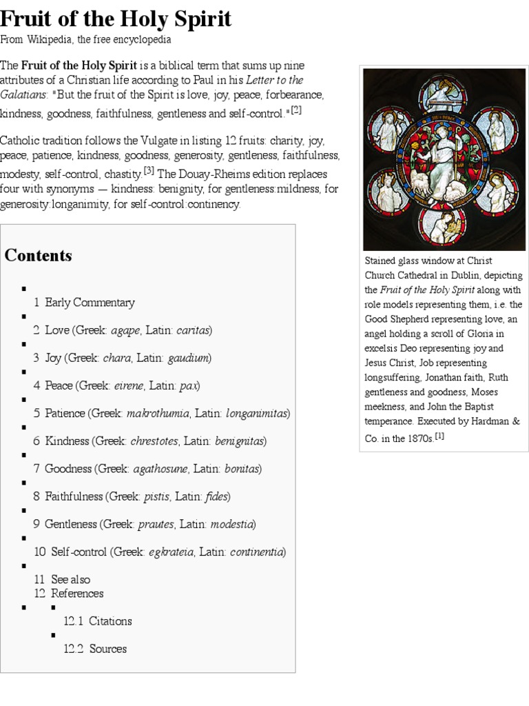 Nine Fruits (Fruit of The Holy Spirit) Wikipedia, The Free