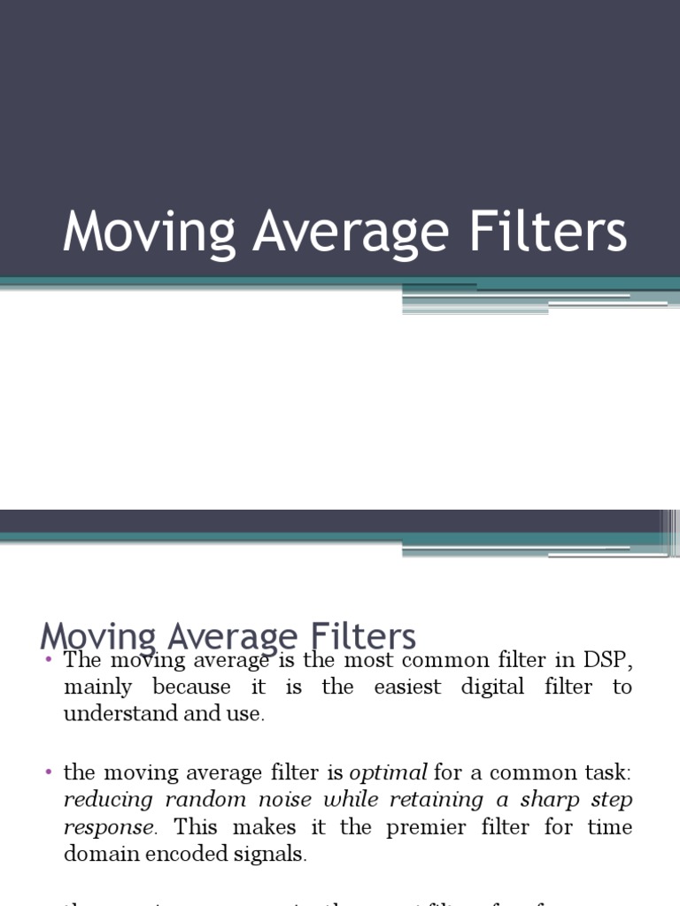 Moving Average Filters