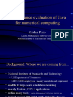 Performance Evaluation of Java For Numerical Computing: Roldan Pozo