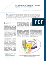 Complexos de Metais de Transição Em Química Fina e Medicinal Aplicações Na Indústria Farmacêutica