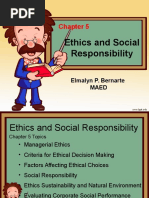 Ethics and Social Responsibility