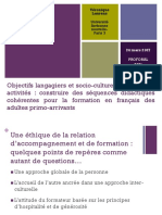 Construire Des Séquences Didactiques Cohérentes Pour La Formation en Français Des Adultes Primo-Arrivants