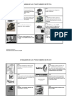 Evolución de Los Procesadores de Texto