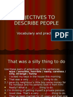 Adjectives To Describe People