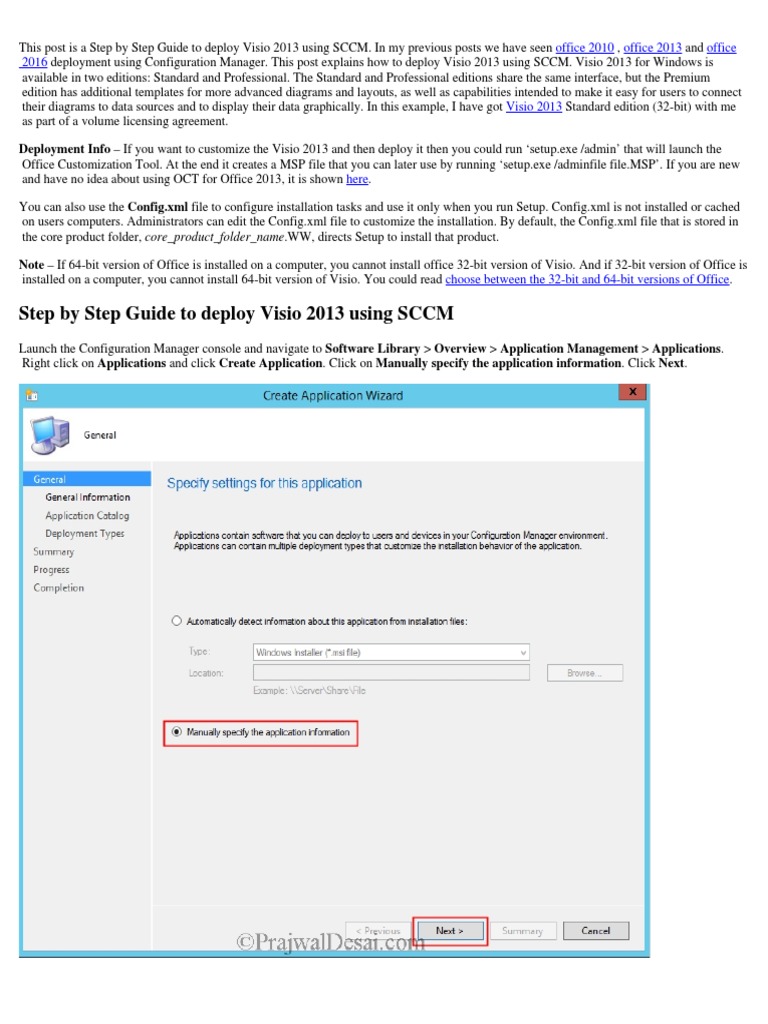 Deploying Visio 2013 with SCCM Guide | PDF | Microsoft Office 2013 ...