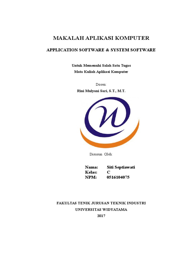 Makalah Aplikasi Komputer