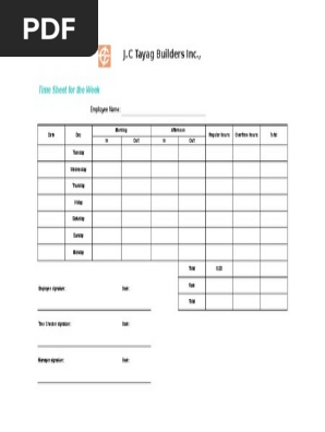 Weekly Timesheet