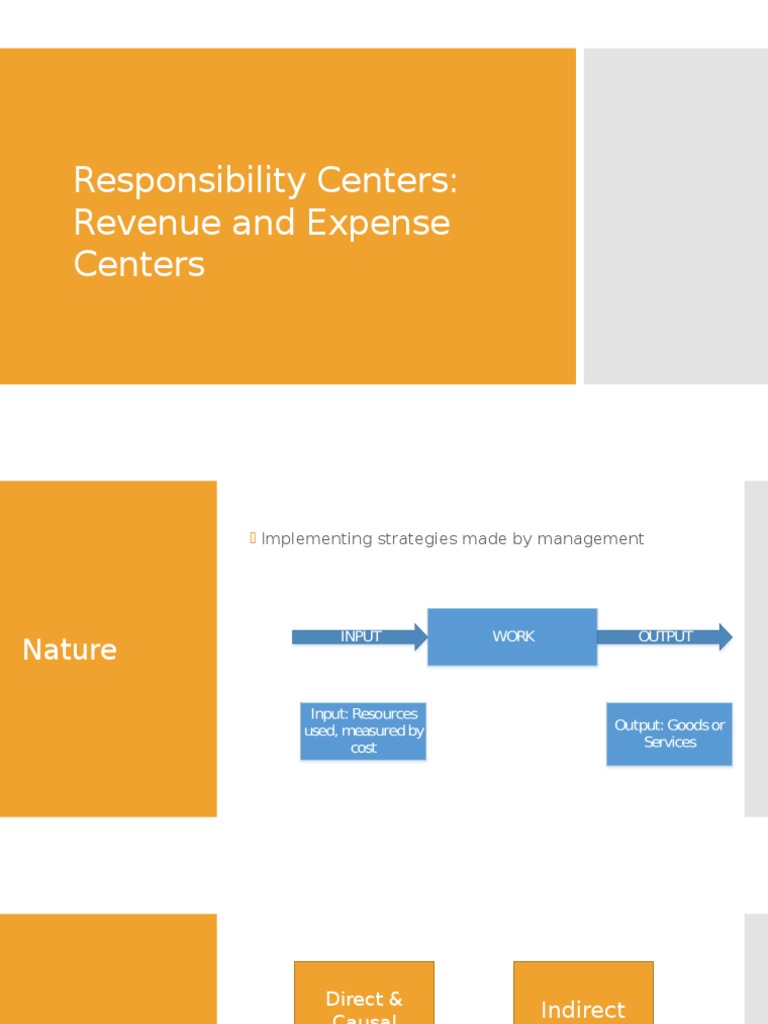 Responsibility Centers: Revenue and Expense Centers | PDF | Revenue ...