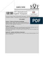 SOF International English Olympiad: Sample Paper